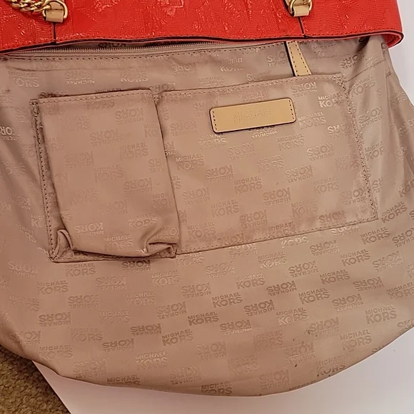 Red/orange Michael Kors shoulder bag - Picture 11 of 14